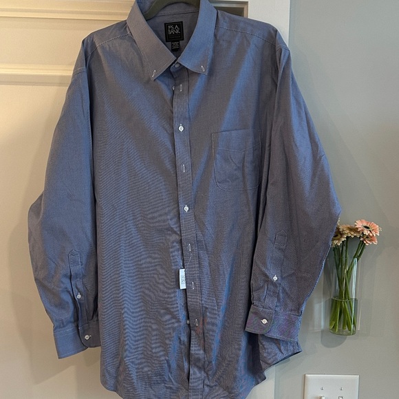 Joseph A Bank Casual Blue Button-Down Shirt - Picture 1 of 2